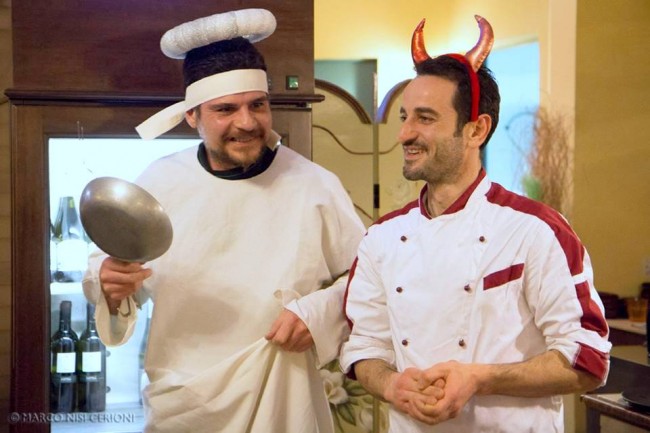 Schiavoni e Di Guglielmo, cioè pesce e carne eccoli travestiti da il diavolo e l'acqua santa