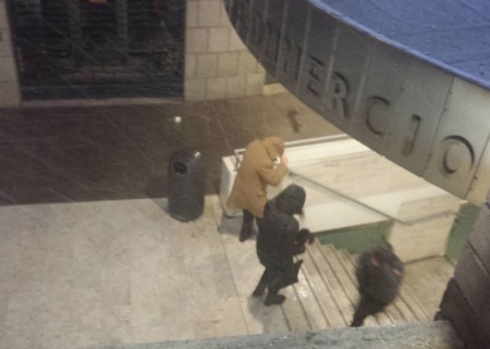 Neve nel centro di Macerata