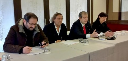 Da sinistra Pier Paolo Rossi, Daniele Maria Angelini, Ivo Costamagna e Mirella Franco