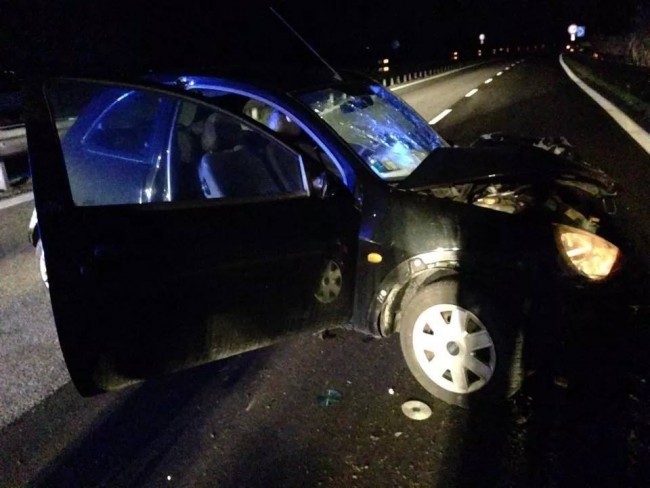 L'incidente sulla superstrada (foto gentilmente concesse da Giorgio Cingolani)