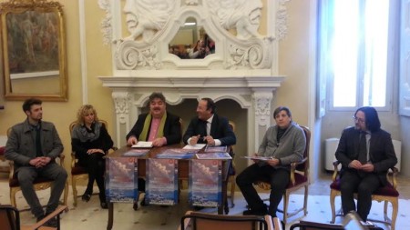 Da sinistra Leo Marucci, Antonella Nalli, Piero Vincenti, Gianluca Pasqui, Vincenzo Correnti e Alberto Pepe durante la presentazione del progetto