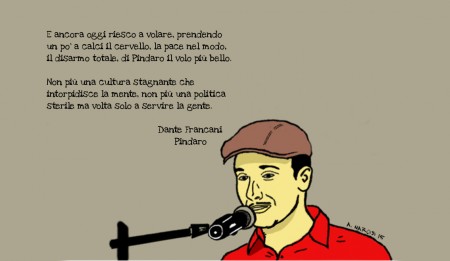 La vignetta che un fan ha dedicato a Dante Francani