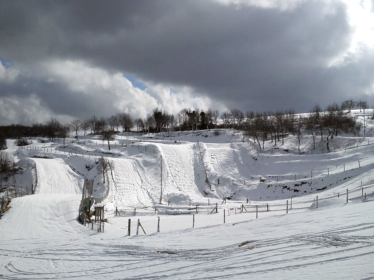 La neve al crossodromo di Cingoli