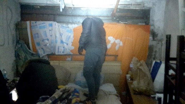 Il garage occupato a Civitanova