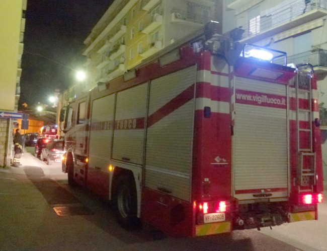 Incendio via Severini Marceta vigili del fuoco 4