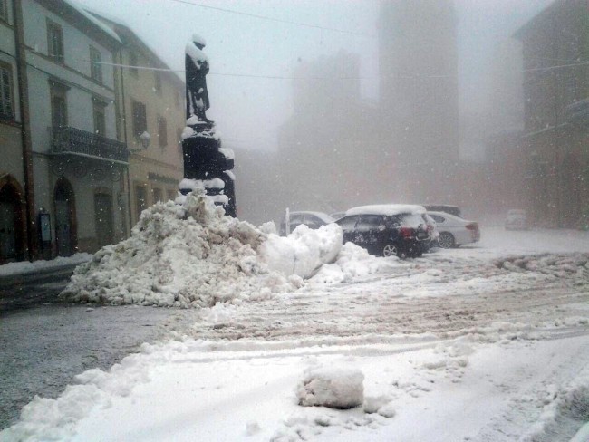Neve oggi a San Ginesio