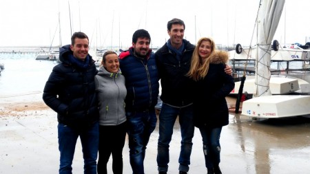 Da sinistra Giacomo Sabbatini, Valentina Stronati, Sebastiano Paolini, Michele Regolo e Cristiana Mazzaferro
