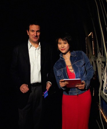 Yuja Wang e Davi Taglioni (dir art Appassionata) nel back stage del concerto