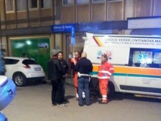 La Croce Verde davanti alla stazione