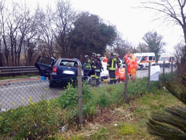 L'incidente lungo la statale