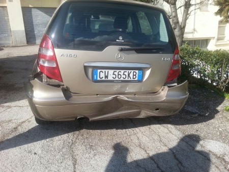 L'auto incidentata