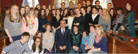 studenti Weiden e liceo classico in comune Macerata
