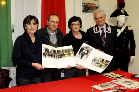 Da sinistra Maria Grazia Berdini, il sindaco Tommaso Corvatta, Maria Rosa Berdini e Roberto Ciccola