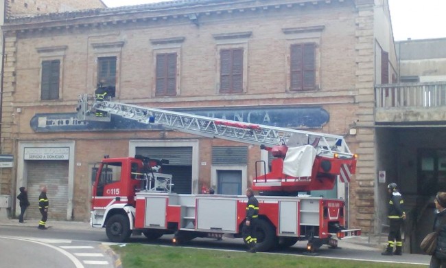 L'intervento in via Trento