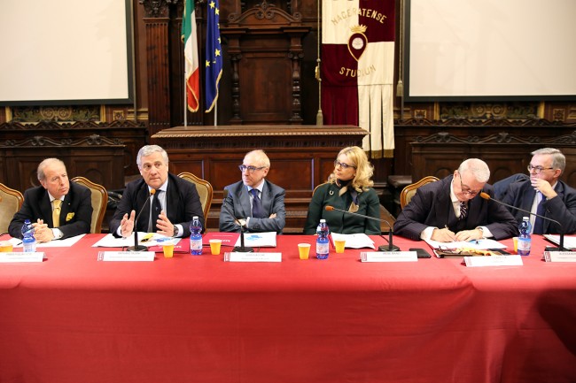 Fabio Pigliapoco_Antonio Tajani_Luigi Lacchè_Irene Manzi_ Dario Carella_Alessandro Feliziani_Foto LB (12)