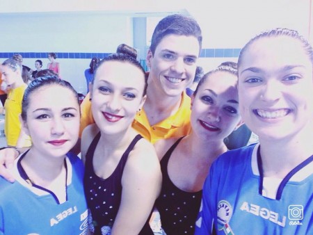 La Salus Nuoto Matelica col campione Giorgio Minisini