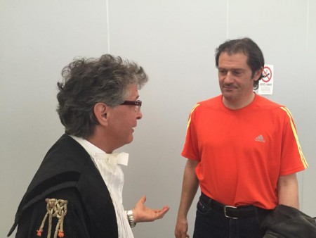 L'avvocato Federico Valori e l'imputato Maurizio Riccitelli
