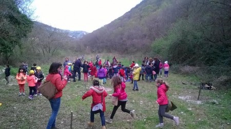 le operazioni di piantumazione degli alberelli in località fosso Cerreto4