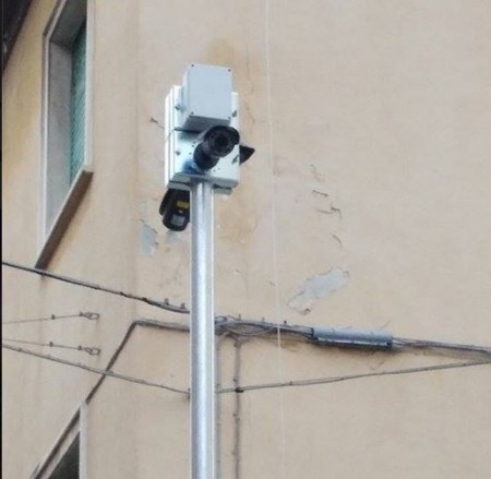 Un impianto di videosorveglianza a Civitanova