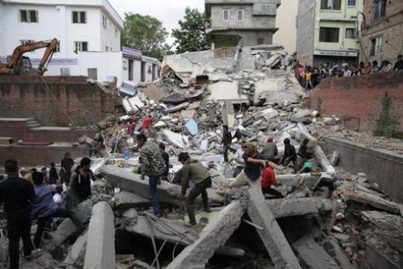 Il terremoto in Nepal (foto: Ansa)