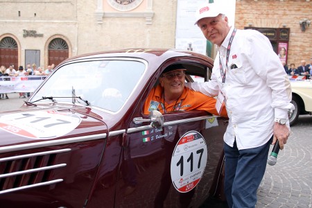 Adalberto Beribè, presidente di Scuderia Marche e Enrico Ruffini presidente dell'Automobile Club di Macerata