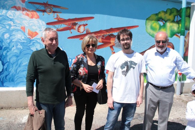 Colorambiente Orim preside Castiglioni con prof e studente vincitore