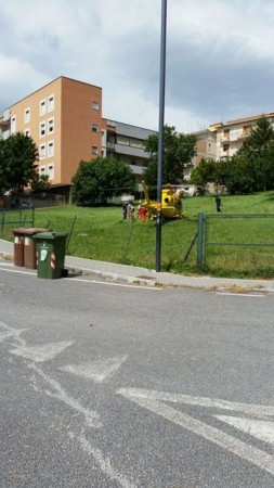 L'eliambulanza atterrata a Recanati