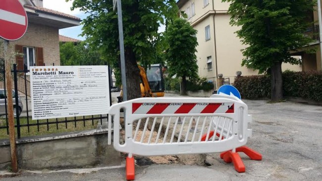 I lavori in viale Europa San Severino