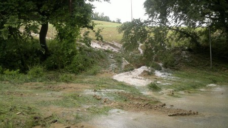 Lo smottamento dalla collina