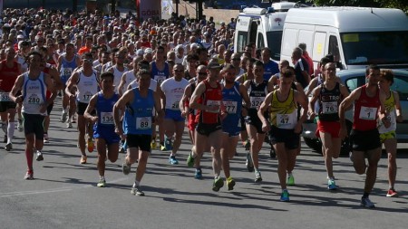 La partenza dell'edizione 2014 della Stramacerata