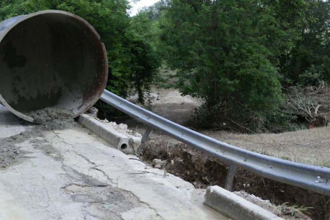 Il luogo in cui è uscita di strada l'auto di Maria Patrizi