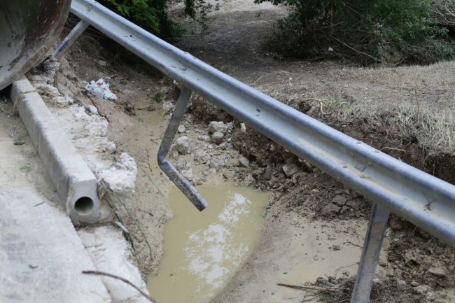 Il punto in cui l'auto della 78enne è uscita di strada