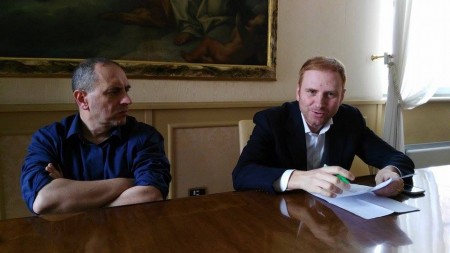 il sindaco Tommaso Corvatta e il presidente della Civita.s Alessandro Brandoni
