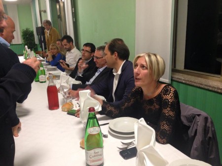 Cena elettorale a Recanati con il candidato Alessandro Biagiola