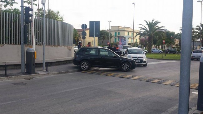 La Golf che ha avuto l'incidente
