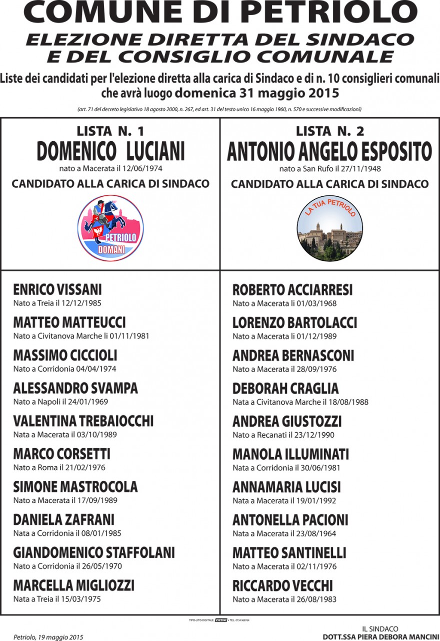 liste petriolo