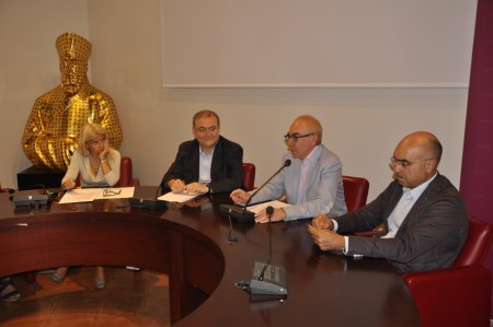 Luigi Lacchè, rettore dell'Università durante il suo intervento