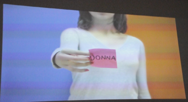 Un frame di un cortometraggio proiettato questa mattina