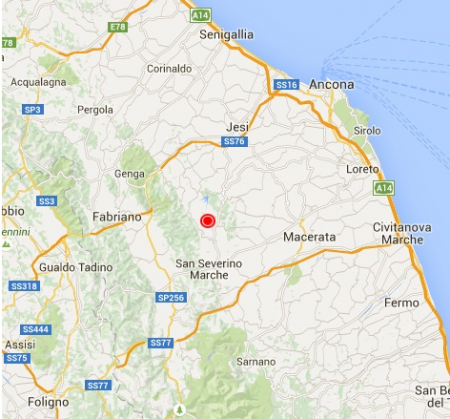 Scossa a San Severino