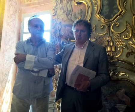 Il direttore artistico Paolo Baiocco con il sindaco Giuseppe Pezzanesi