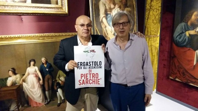 Paolo Bocedi con Vittorio Sgarbi