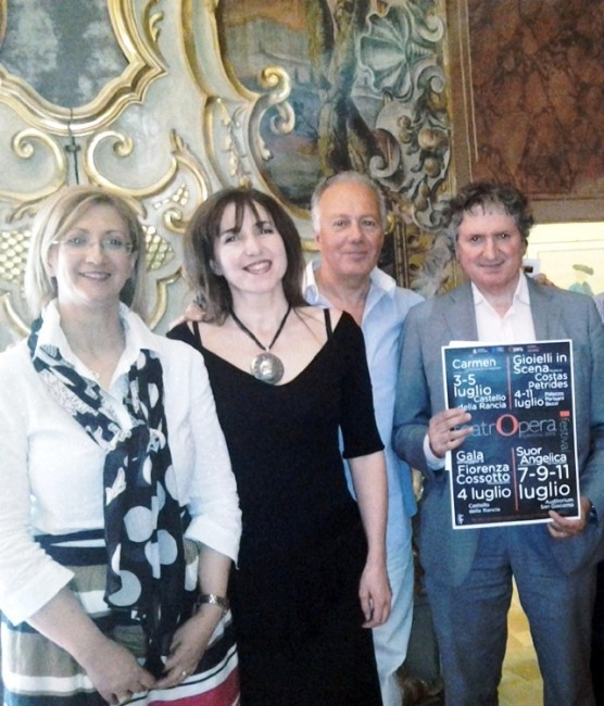 L'assessore Orietta Leonori, il mezzosoprano Serena Pasqualini, il direttore artistico Paolo Baiocco, il sindaco Giuseppe Pezzanesi