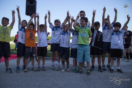 Alcuni dei bambini partecipanti al torneo "Soccer Day Junior" di Montefano