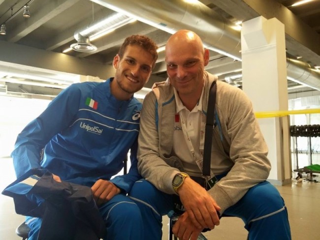 Antonelli in compagnia dell'allenatore Diego Cacchierelli