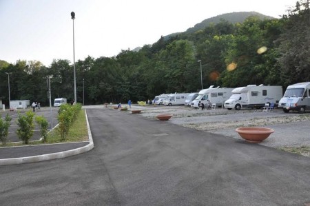 L'area camper a Pieve Torina