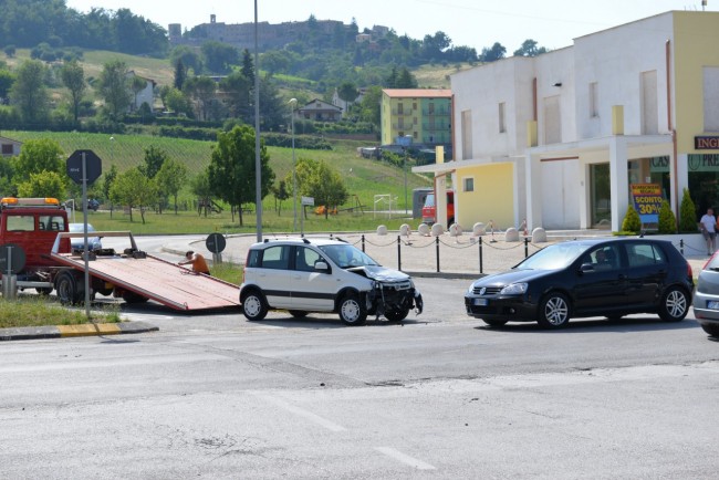 Il punto dove è avvenuto l'incidente a Ripe San Ginesio