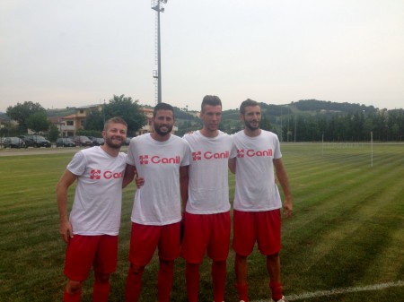 I giocatori della scorsa stagione rimasti a Matelica Nicola Moretti, Alessandro Borgese, Luca Jachetta e Mauro Gilardi