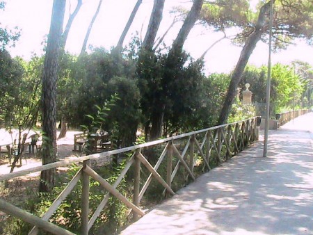Il punto in cui l'uomo è sceso in spiaggia