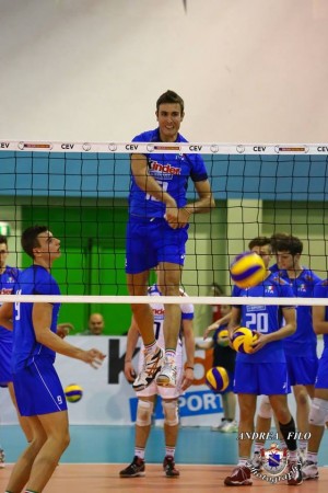 Omar Biglino con la nazionale U20 a Potenza Picena