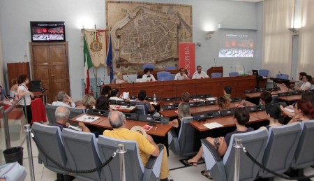Un momento della conferenza stampa Popsophia